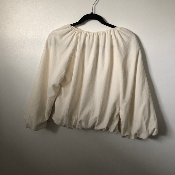 ZARA WHITE FRONT KNOT TOP - Picture 3 of 6